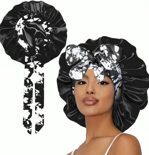 Bohemian Satin Night Cap – Protection & Volume
