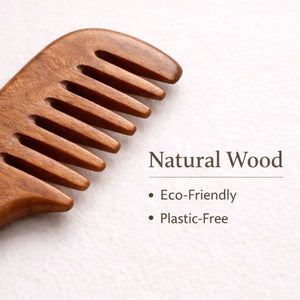 Wide Natural Wooden Comb Revitalysse