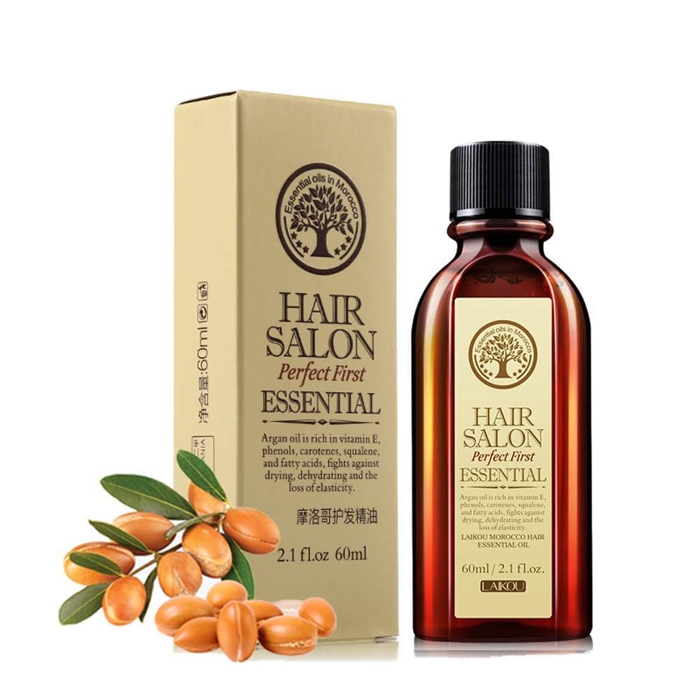 Sérum anti-frizz & brillance, à l’huile d’argan 60ml - LAIKOU Morocco Hair Essential Oil