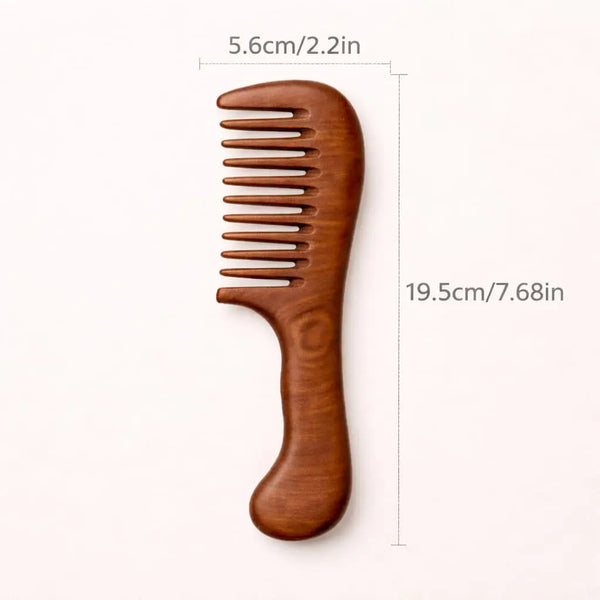 Wide Natural Wooden Comb Revitalysse