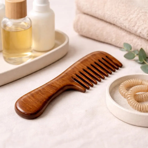 Wide Natural Wooden Comb Revitalysse