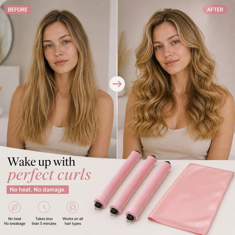 Ultra-weiches Samt-Set für hitzefreies Locken