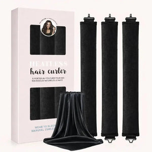 black velvet heatless curlers set for overnight curls without heat