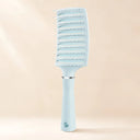 Blue anti static brush for hair volume and fast blow drying