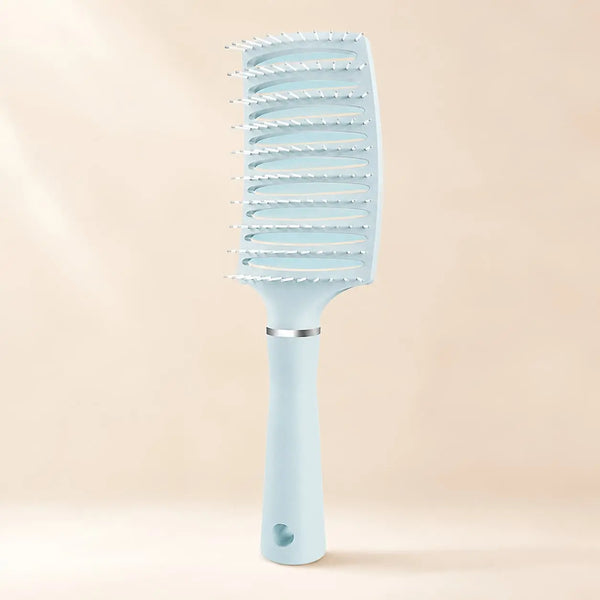 Blue anti static brush for hair volume and fast blow drying