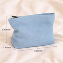 Blue toiletry bag size for hair accessories and heatless curlers