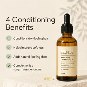 Hair and scalp conditioning oil benefits for softness and shine