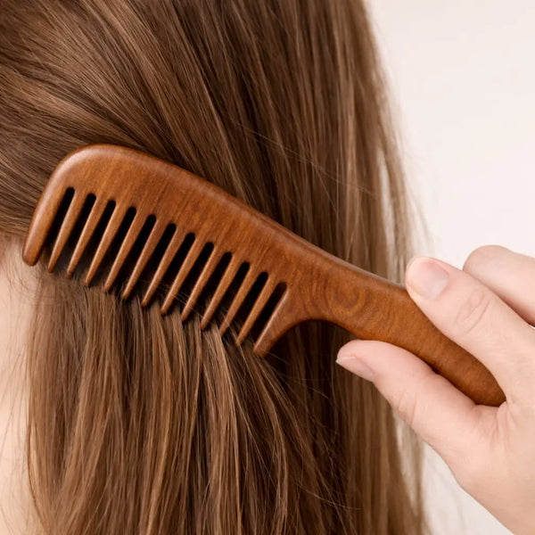 Wide Natural Wooden Comb Revitalysse