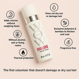 Hair mousse product image with lightweight volume and soft hold features