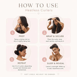How to use heatless curlers step by step for overnight curls
