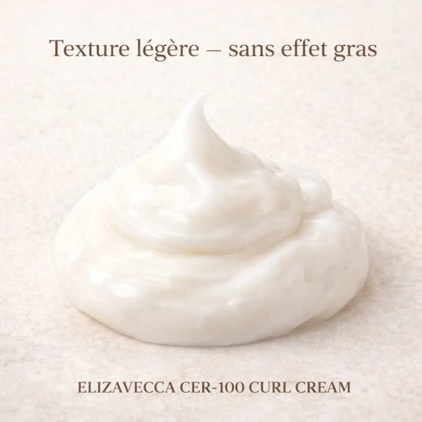 Lightweight hair cream texture for curls