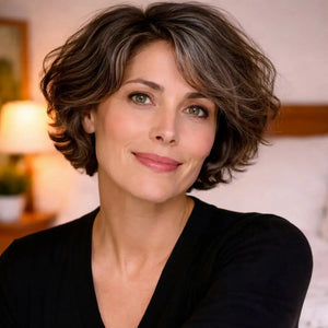 short voluminous curls without heat natural hairstyle result